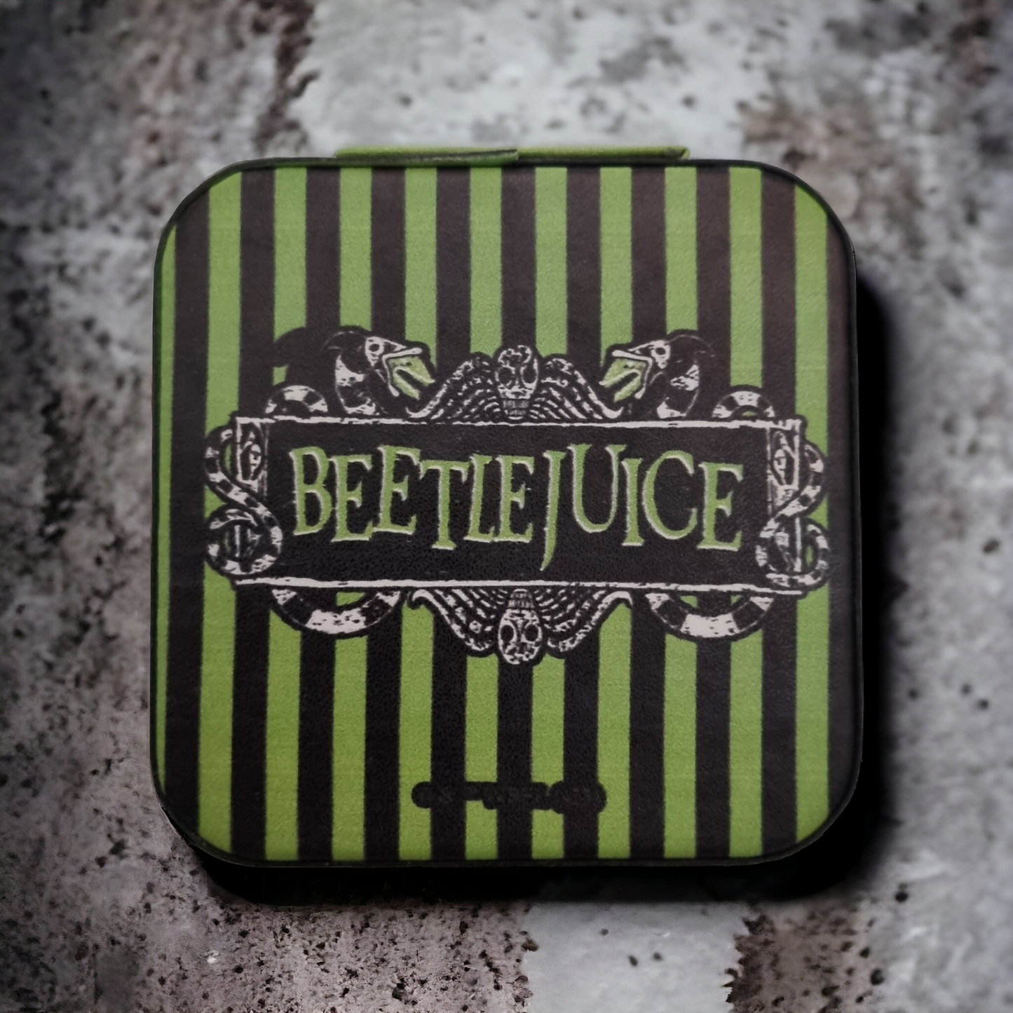 Beetlejuice-Themed Mini Travel Jewellery Box - Elevate Your Style