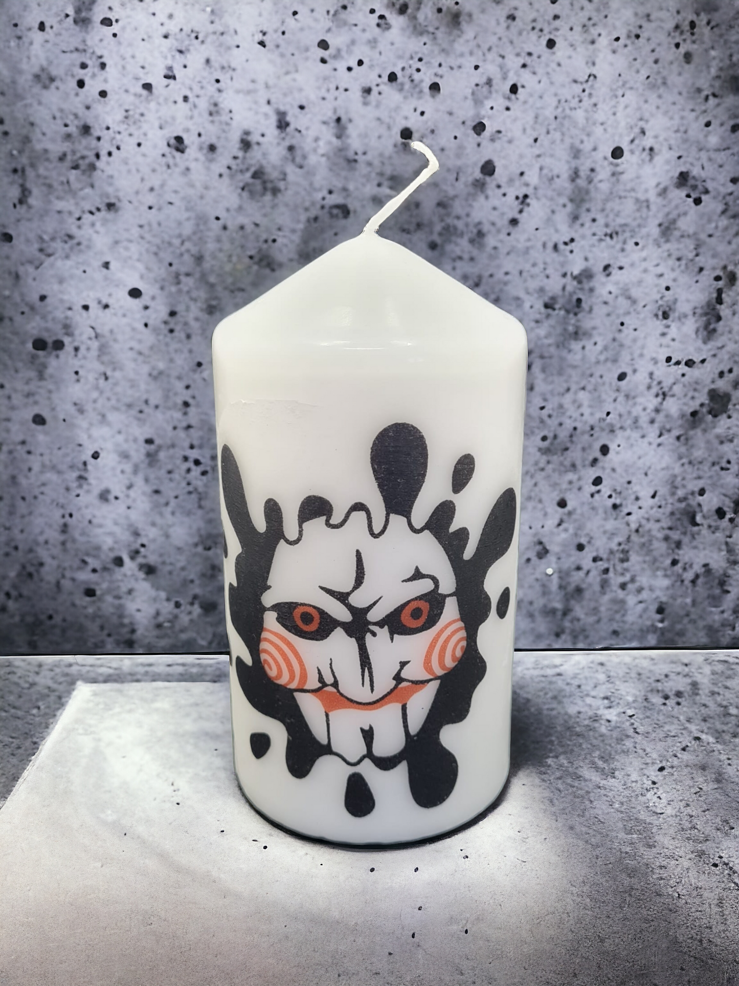 Handmade Jigsaw Inspired Unscented Pillar Candle, Brings The Eerie Essence Of The Films Into Your Space