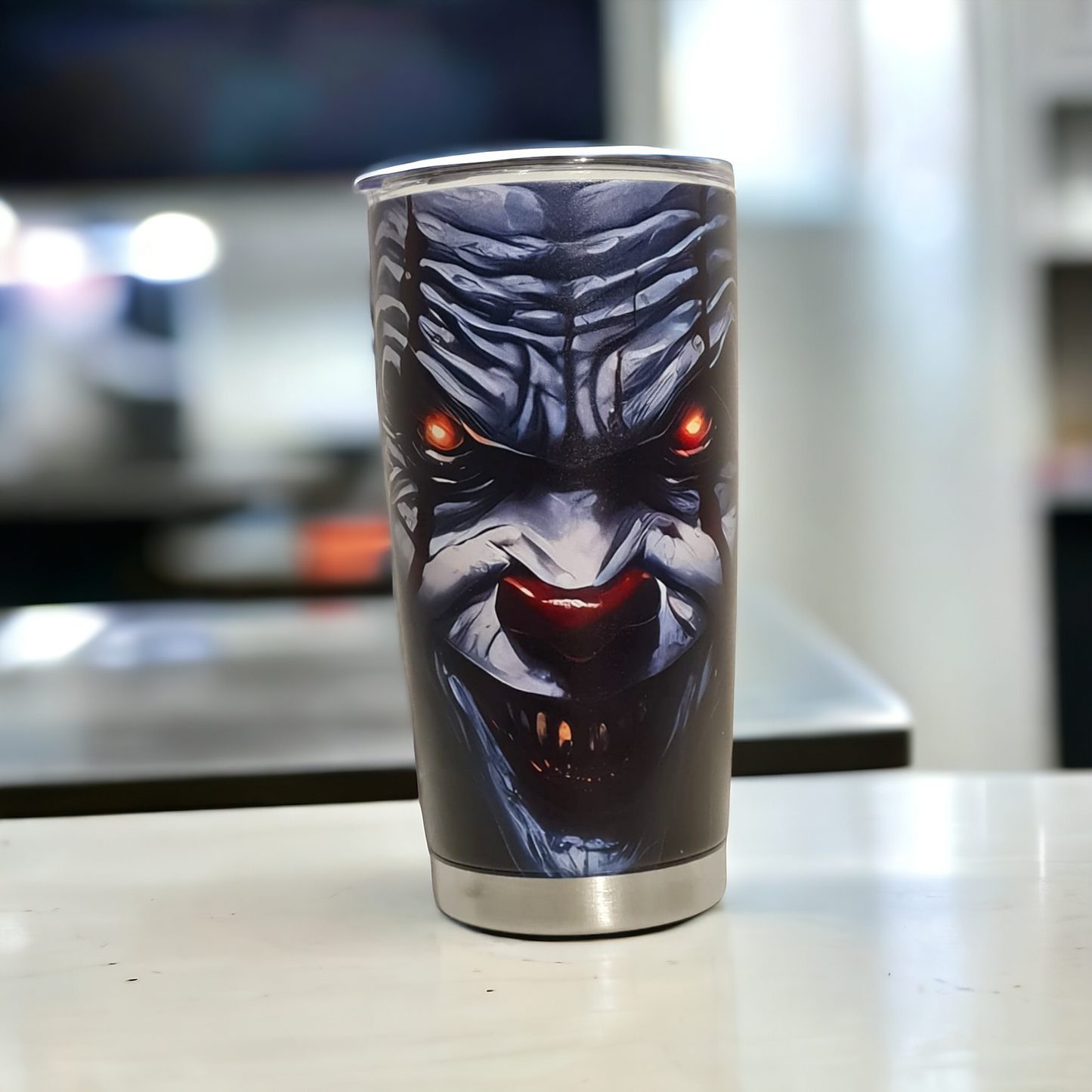 Evil Clown Stainless Steel 20oz Tumbler – Bold, Spooky, and Functional