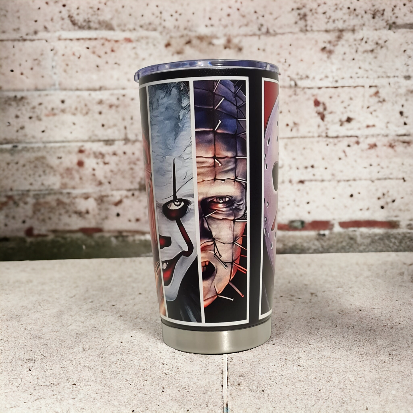 Horror Movie Characters 20oz Stainless Steel Tumbler - Showcasing Iconic Horror Villains