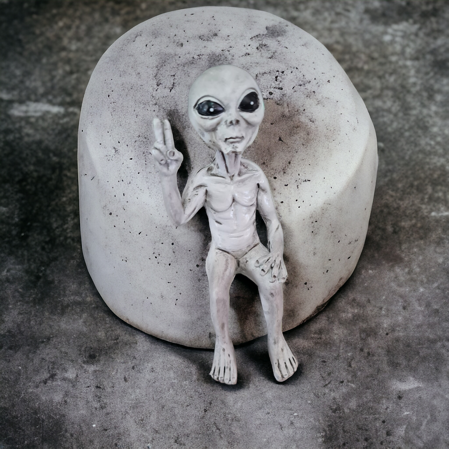 Peace Sign Alien Ornament - A Cosmic Touch for Your Space
