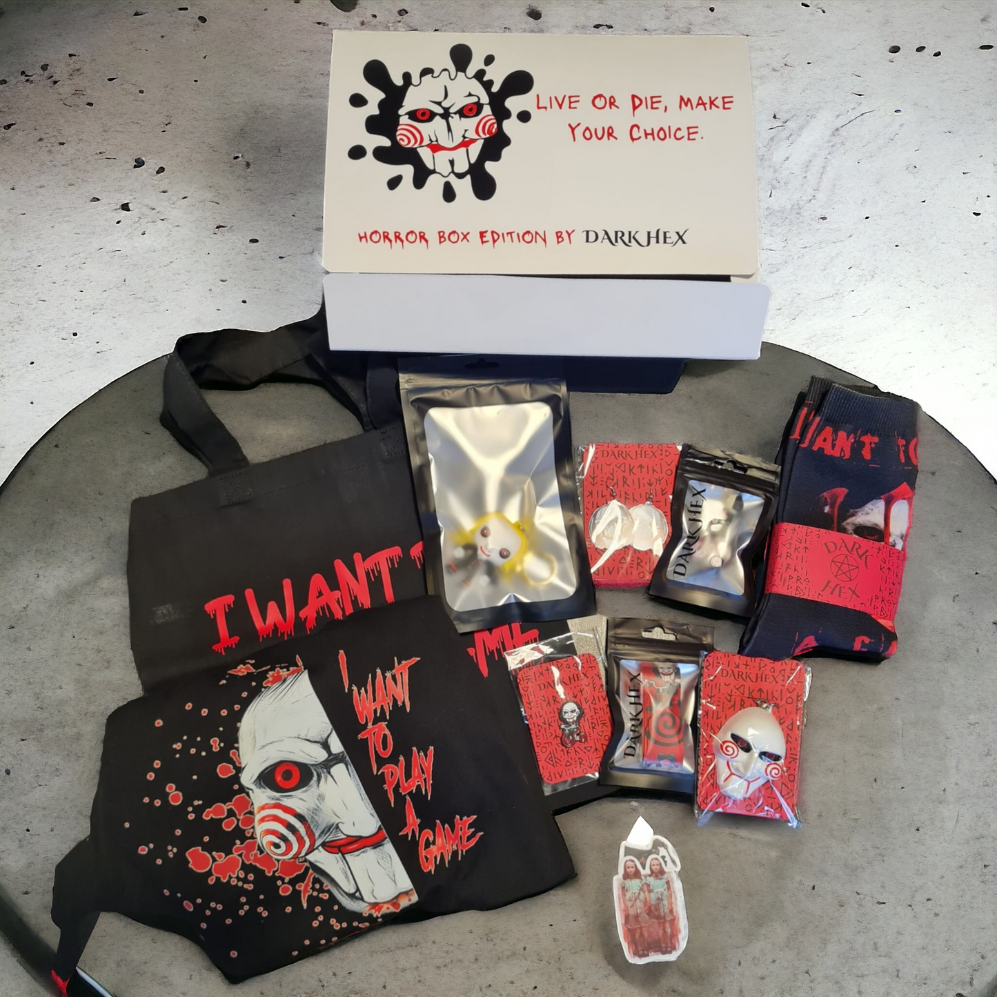 Jigsaw Inspired Horror Gift Set With Personalised Gift Note - The Ultimate Treat
