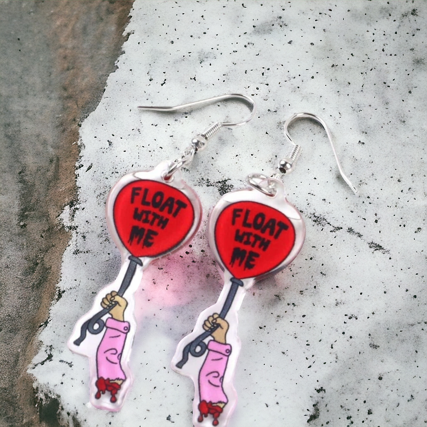 Handmade 'Float with Me' Earrings - Embrace Horror Elegance