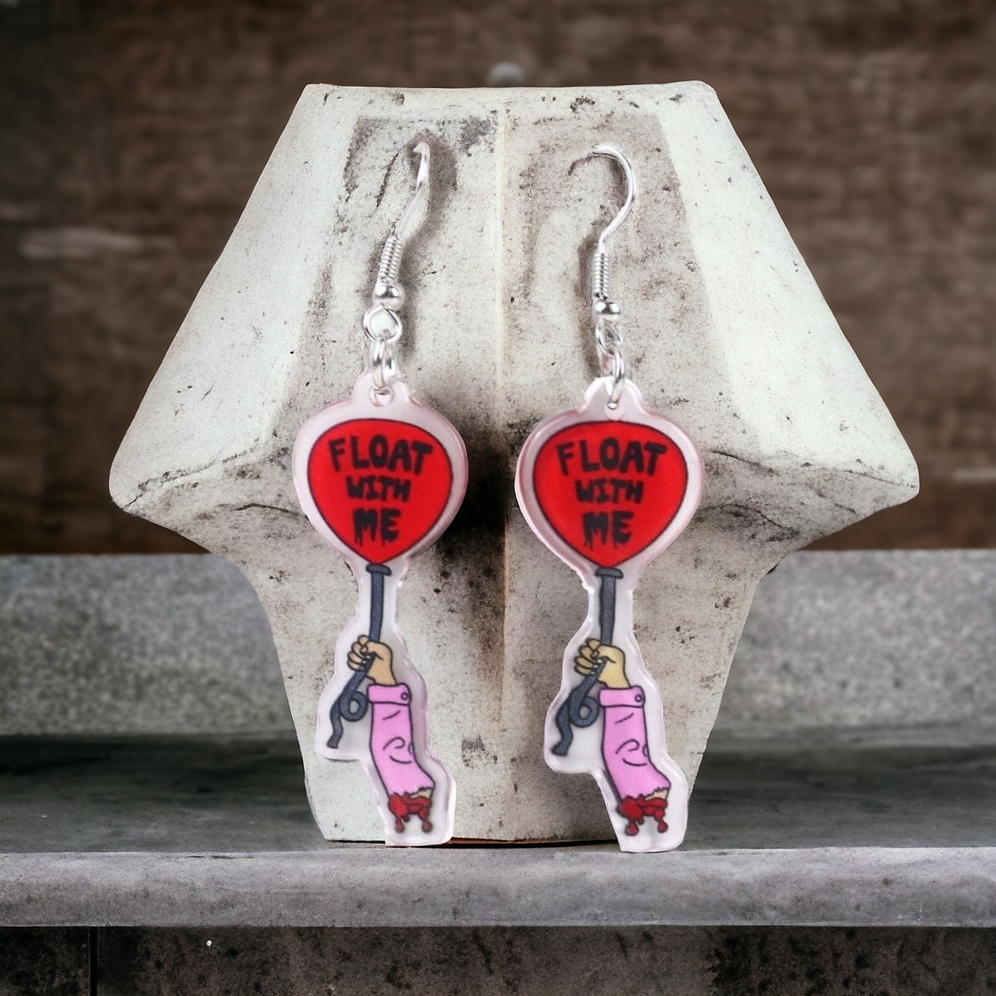 Handmade 'Float with Me' Earrings - Embrace Horror Elegance