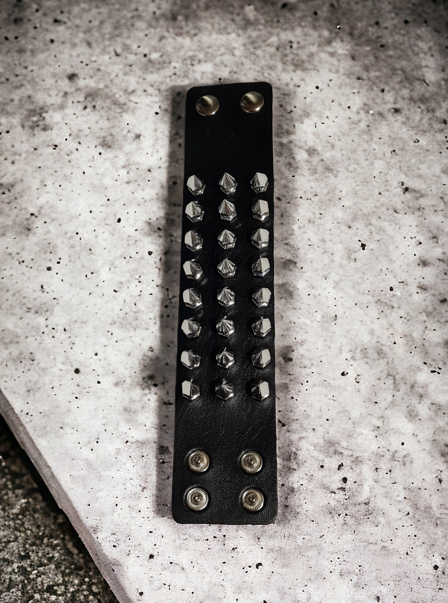 Chunky Studded Cuff - Exude A Rebellious Charm