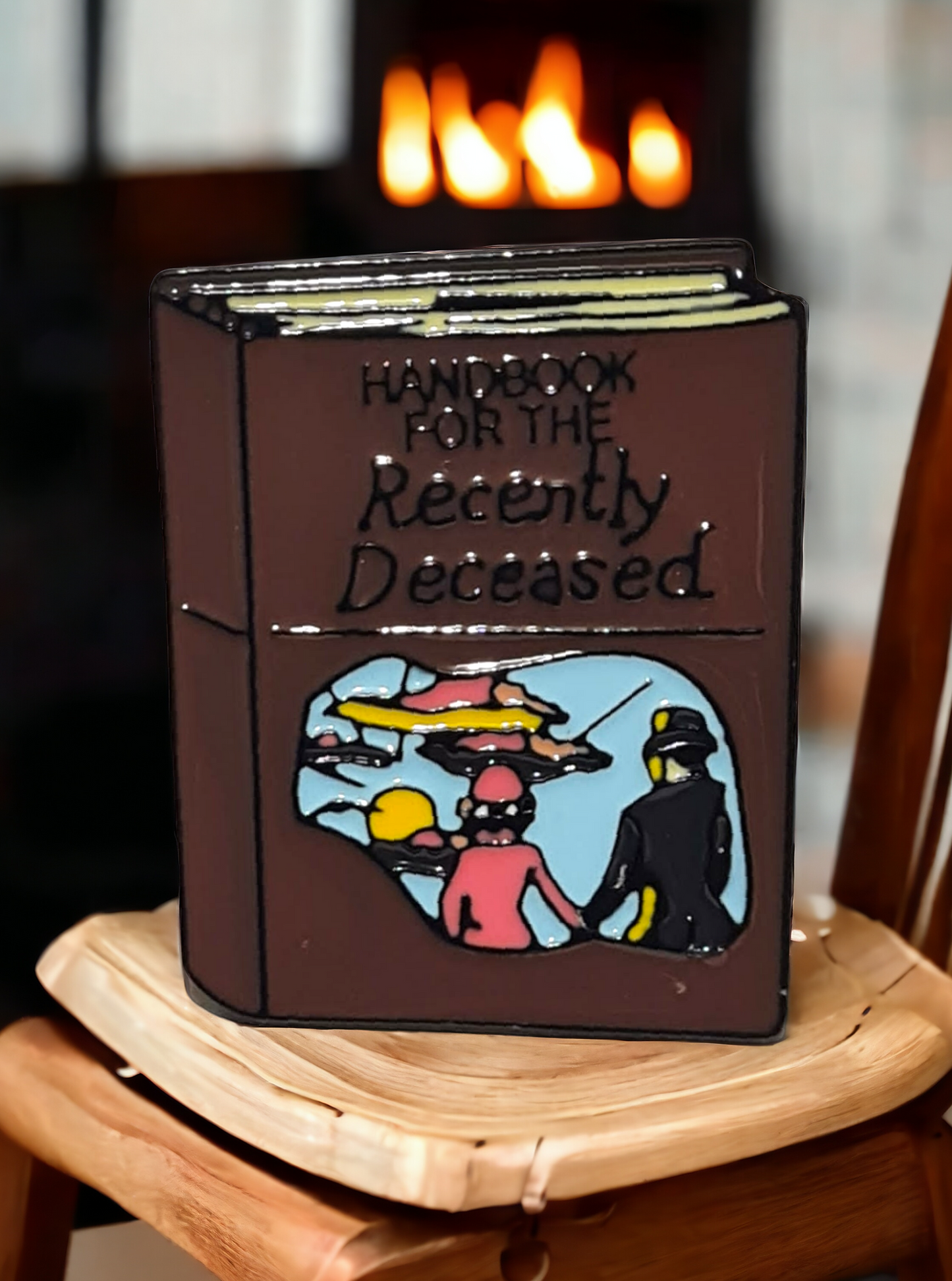 Retro 80s/90s Inspired Handbook For The Recently Deceased Enamel Pin - Retro Pop Culture