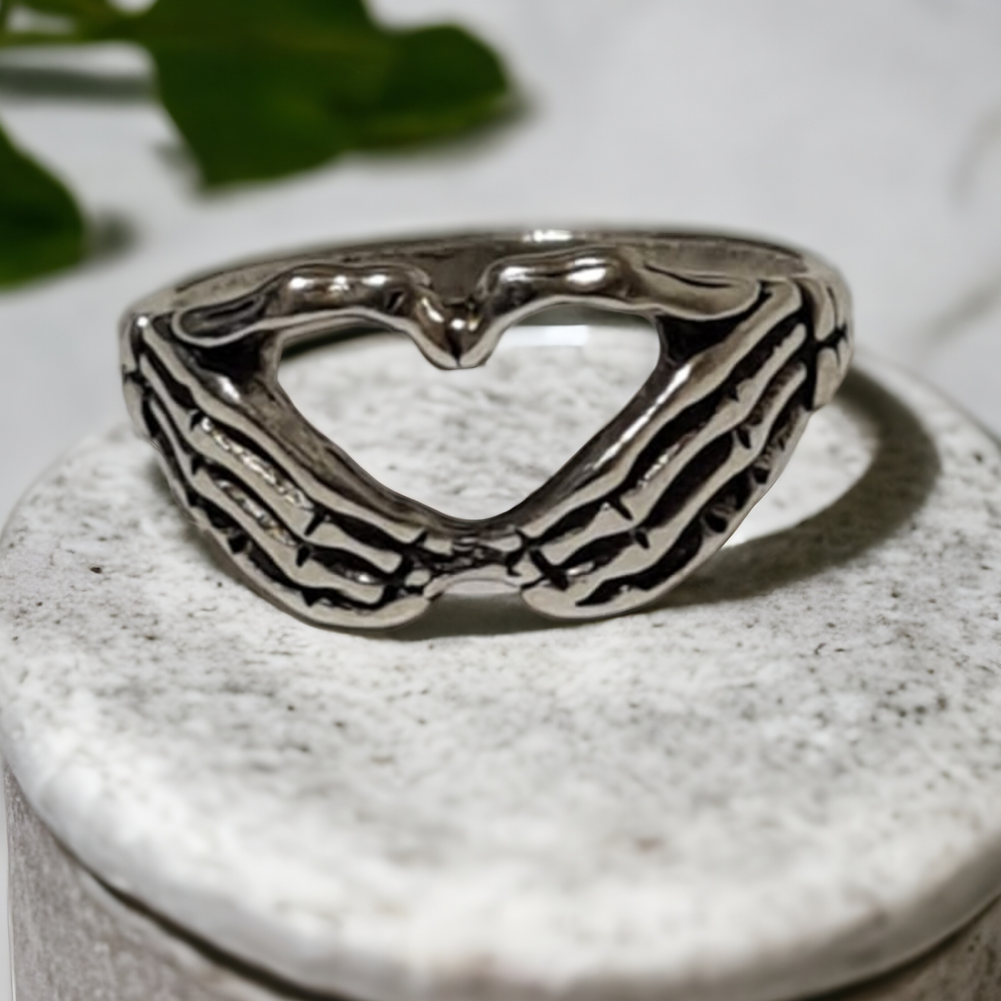 Skeleton Hand Silver Looking Ring - Unique Statement Piece