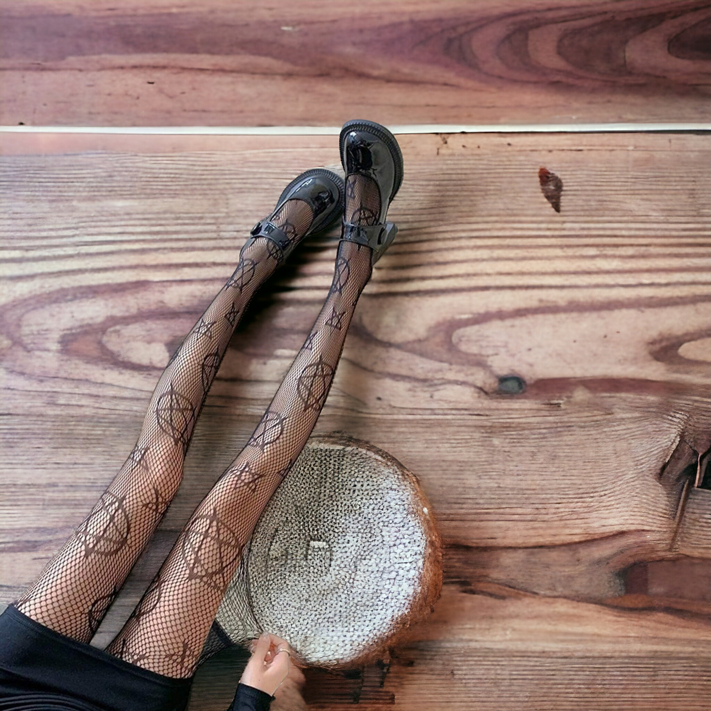 Pentagram tights - Devilish Dark Alternative Styling