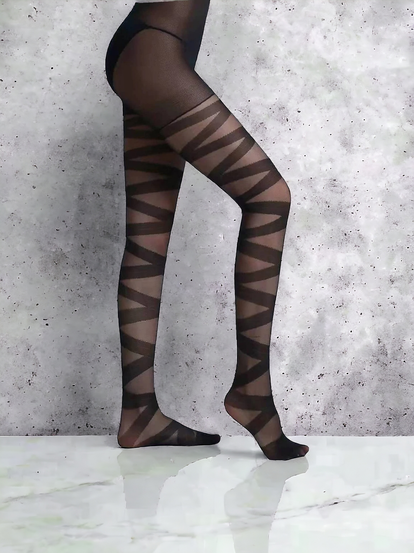 Academia Two-Tone Tights – Dark Academia Meets Gothic Elegance