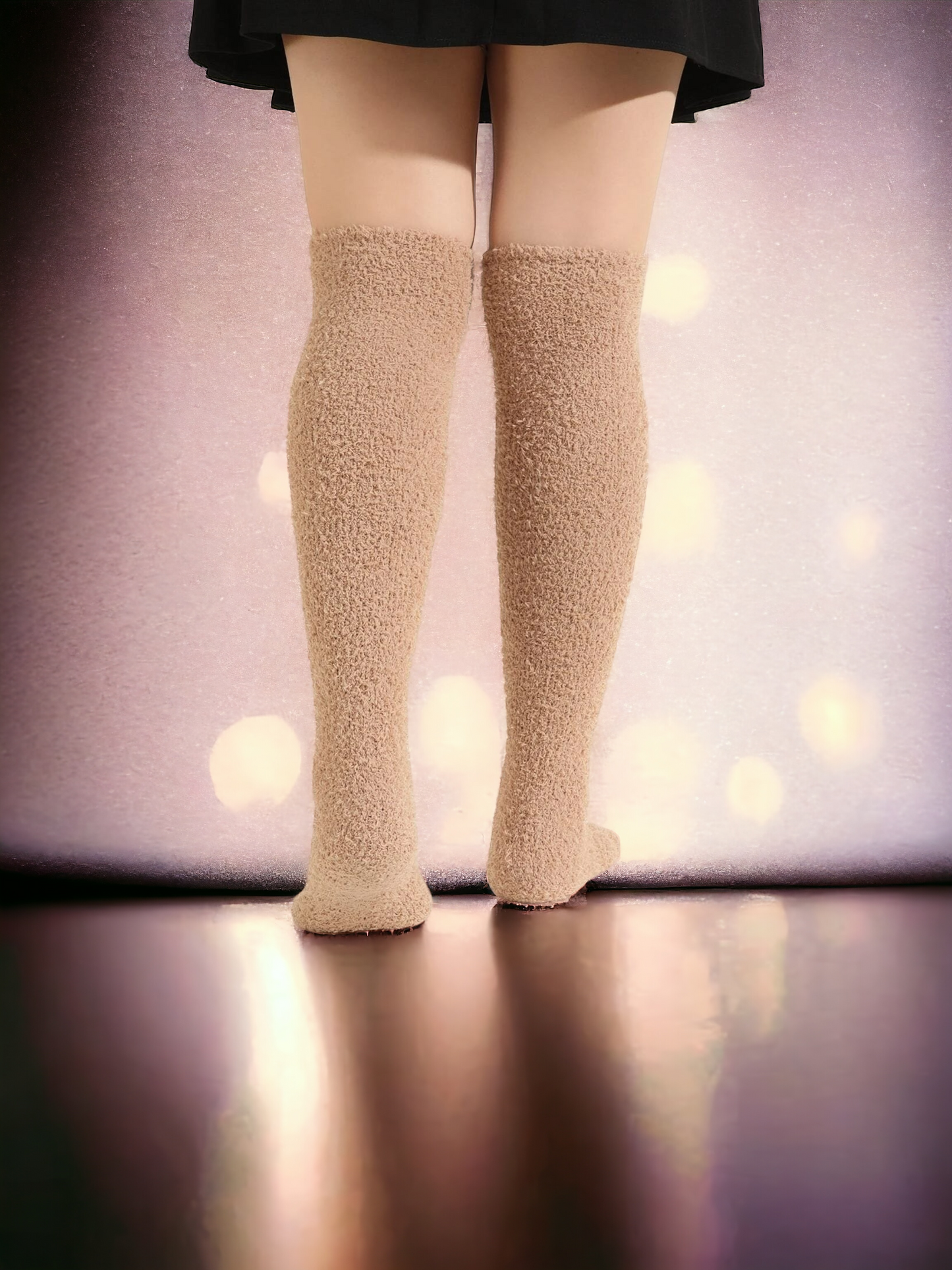 Kids Fluffy Bear Style Over-The-Knee Socks - Featuring A Charming Bear Design