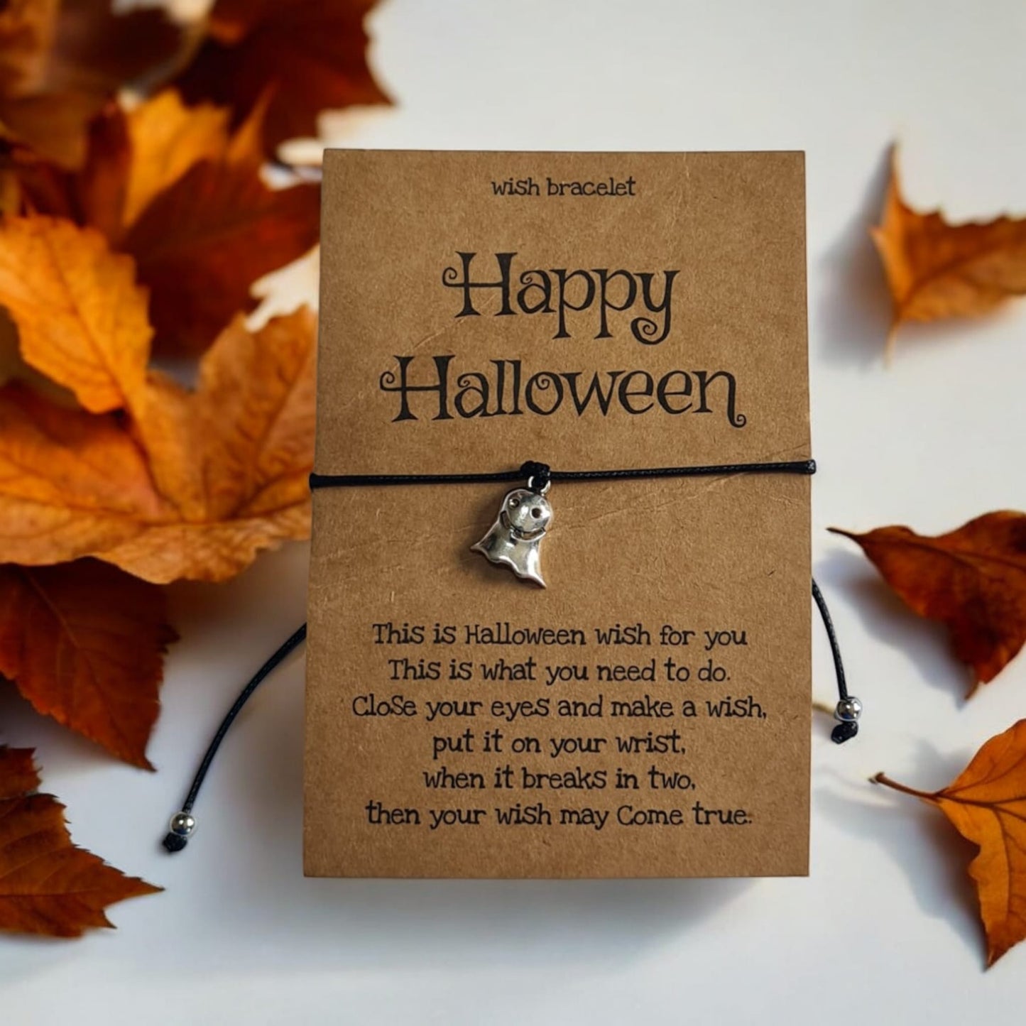 Ghost wish bracelet Halloween boo
basket paranormal