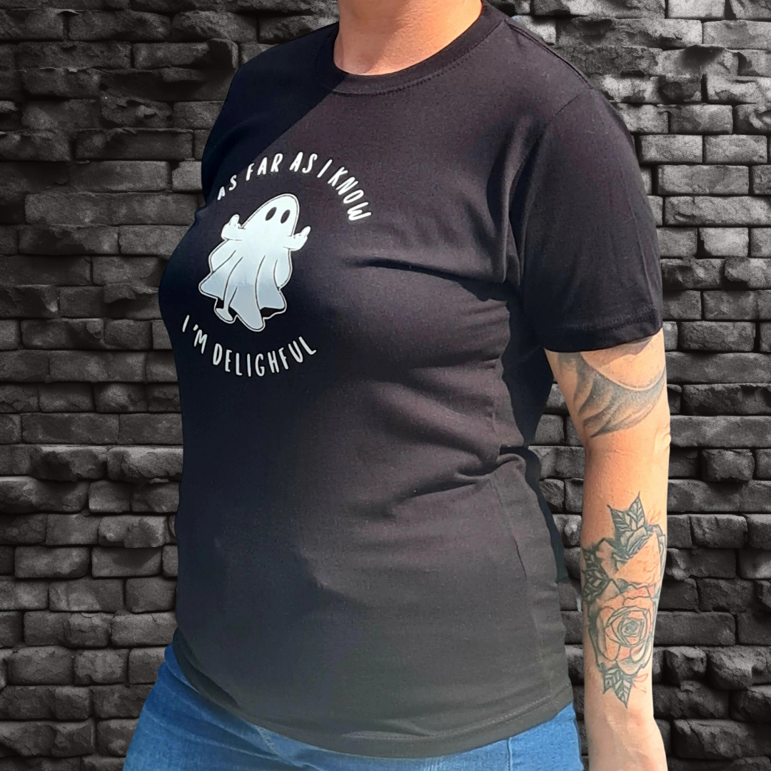 cheeky rude middle finger ghost with attitude fashion UK alternative lovers