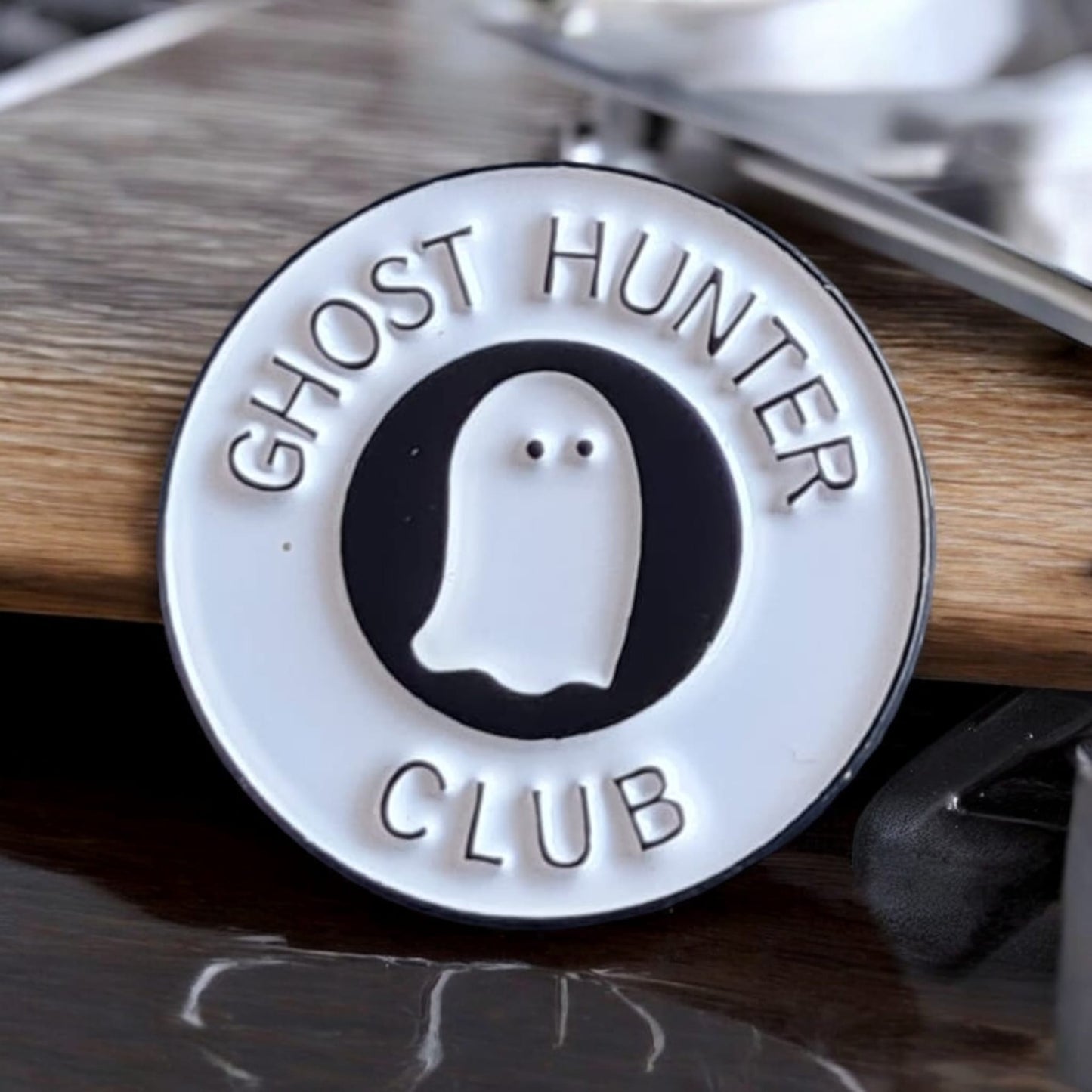 ghost hunter badge paranormal boo basket boo box Halloween