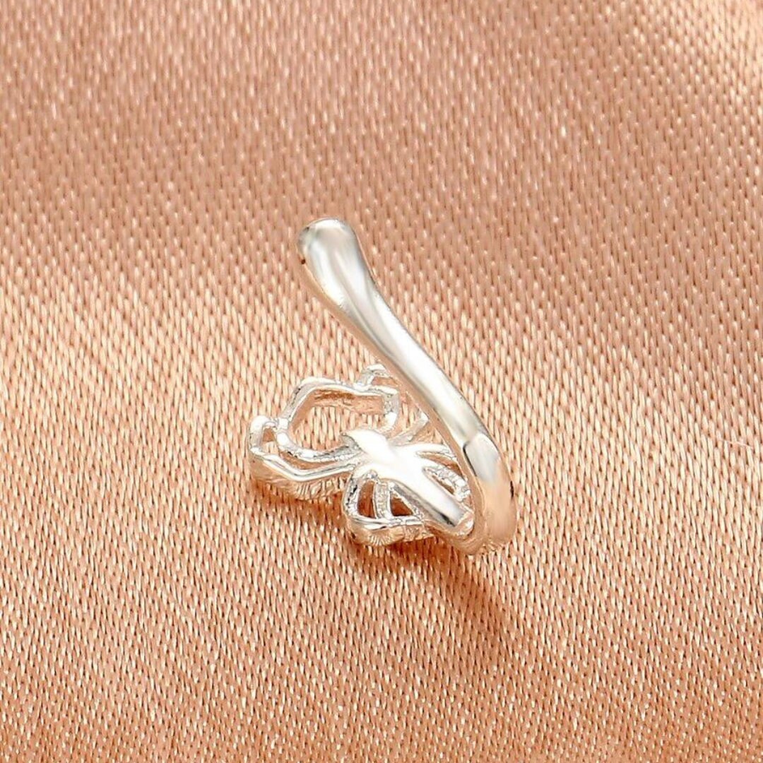 Spider Design Clip-On Nose Ring - Bold Gothic-Inspired Look