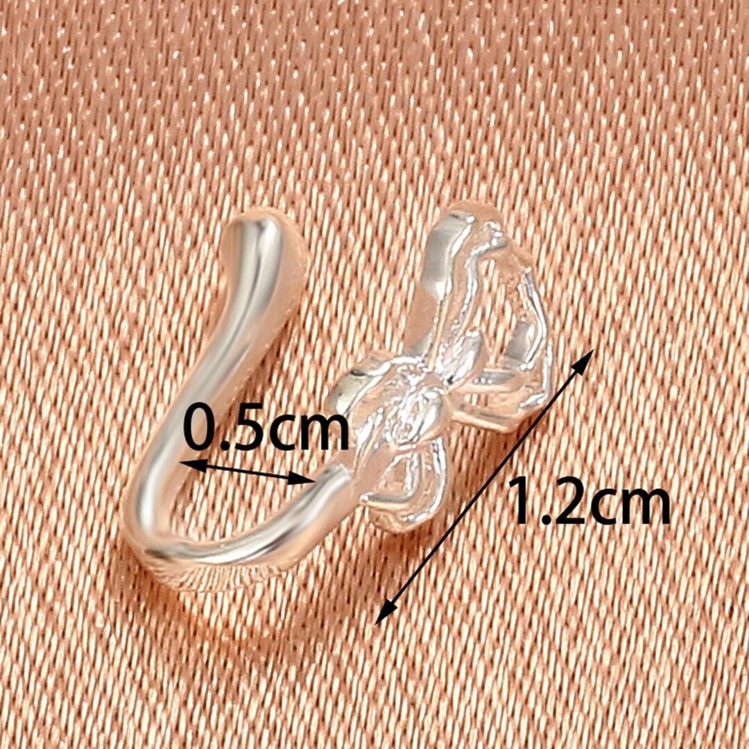 Spider Design Clip-On Nose Ring - Bold Gothic-Inspired Look