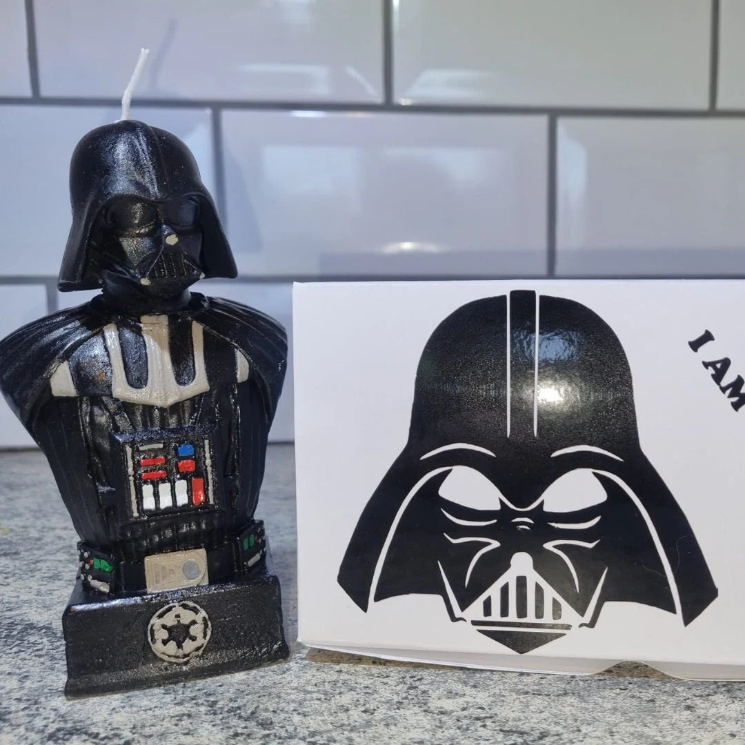 Handmade Darth Vader-Inspired Pillar Candle - Embrace The Dark Side Of Home Décor