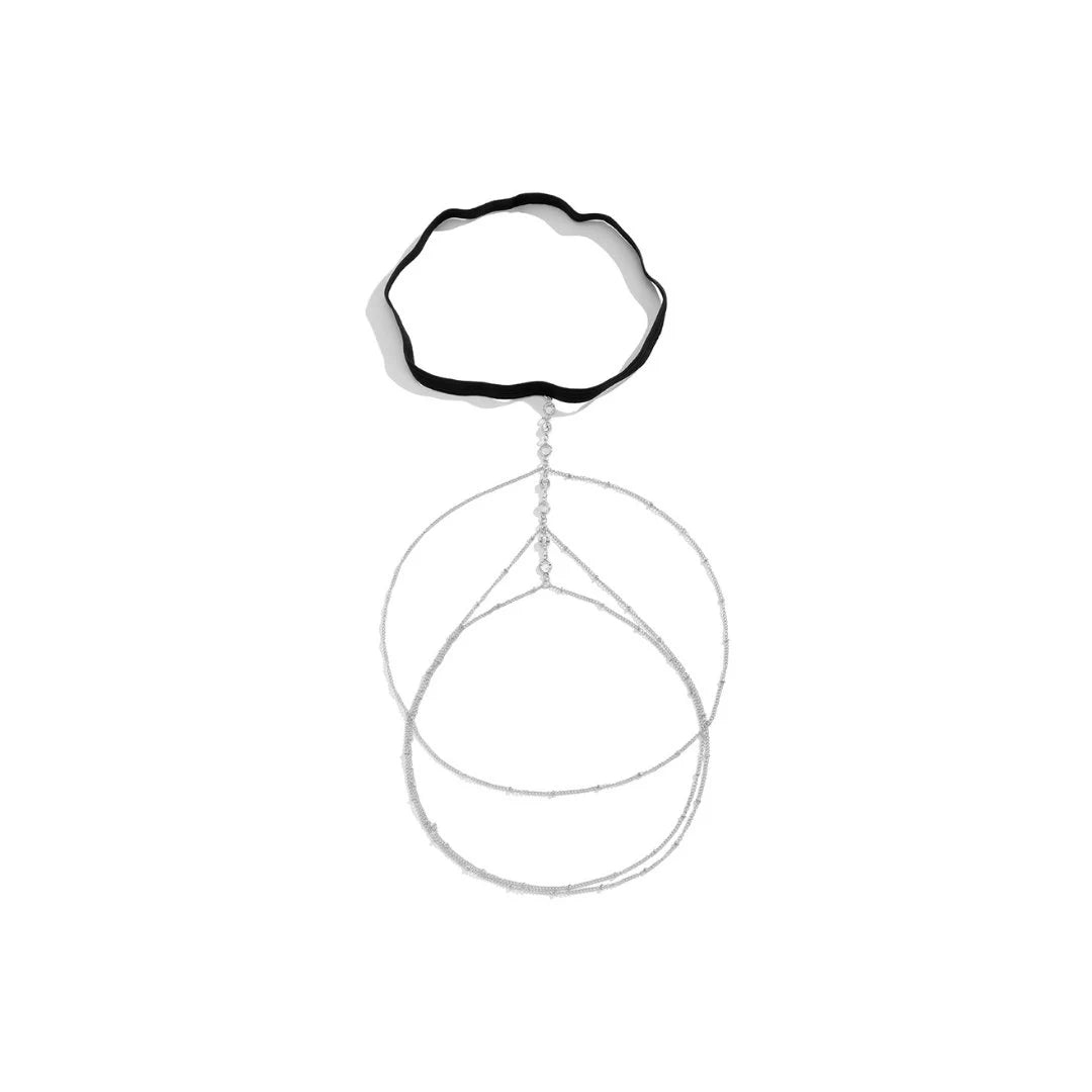 Multilayer Tassel Pearl Clip Bead Thigh Chain Body Jewellery - A Touch Of Elegance And Bohemian Charm 