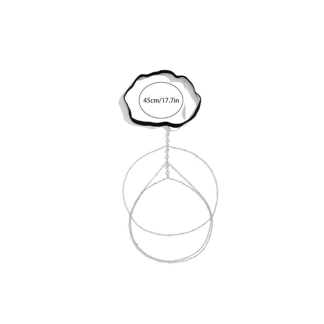 Multilayer Tassel Pearl Clip Bead Thigh Chain Body Jewellery - A Touch Of Elegance And Bohemian Charm 