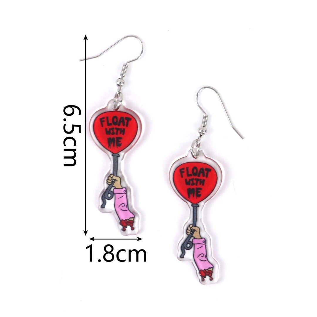 Handmade 'Float with Me' Earrings - Embrace Horror Elegance