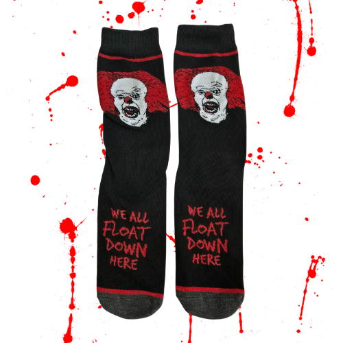 pennywise we all float down here socks for horror fans