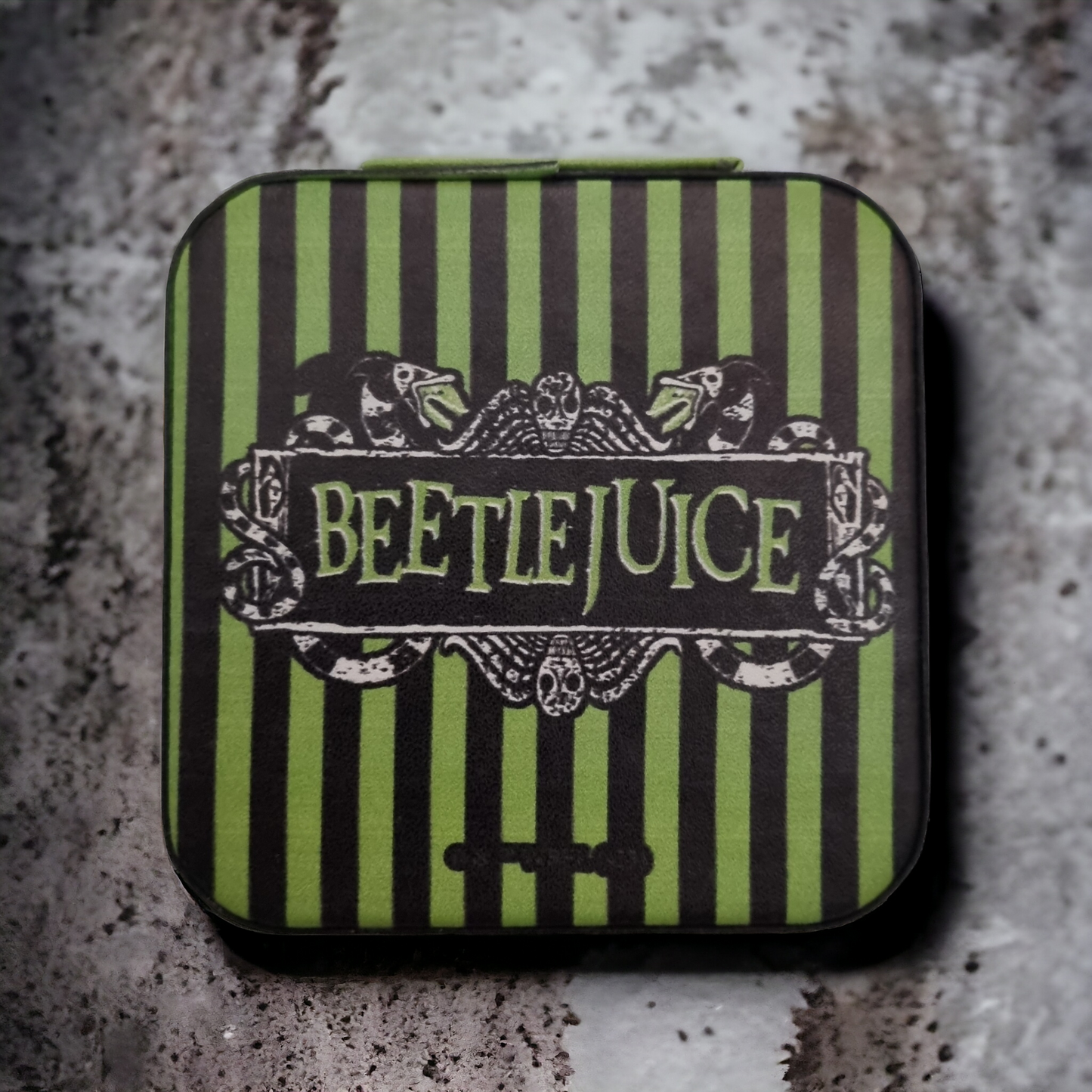 Beetlejuice Themed Mini Travel Jewellery Box