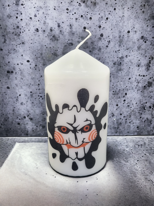 Handmade Jigsaw Inspired Unscented Pillar Candle