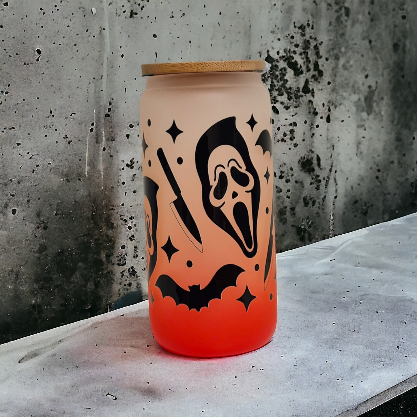 Ghostface Decal 500ml Libby Glass