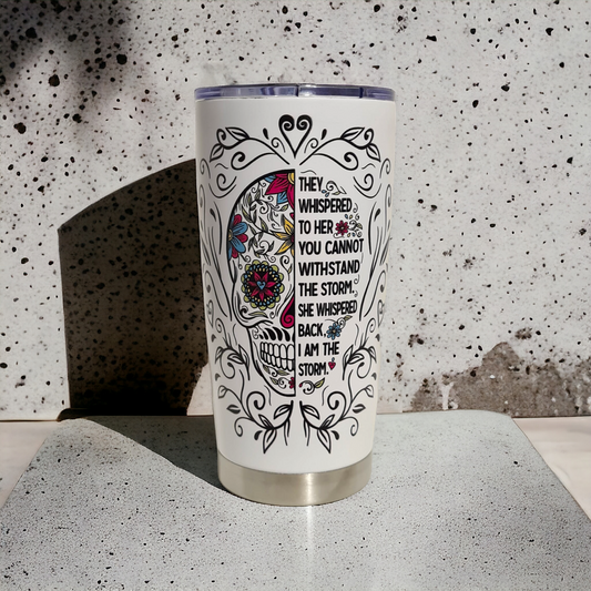 Gothic Skull & Quote 20oz Stainless Steel Tumbler