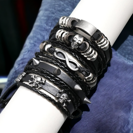 5pcs Gothic Decor Unisex Bracelet set