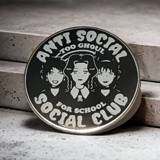 Anti Social Social Club Too Ghoul For School Pin badge