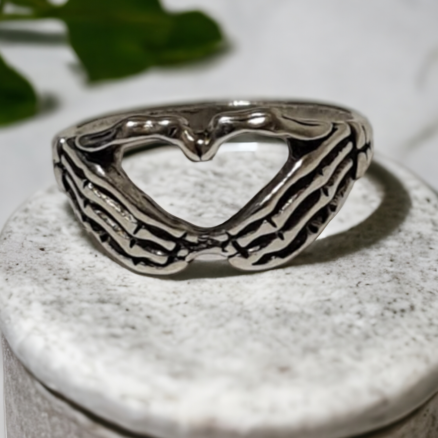 Skeleton Hand Silver Ring