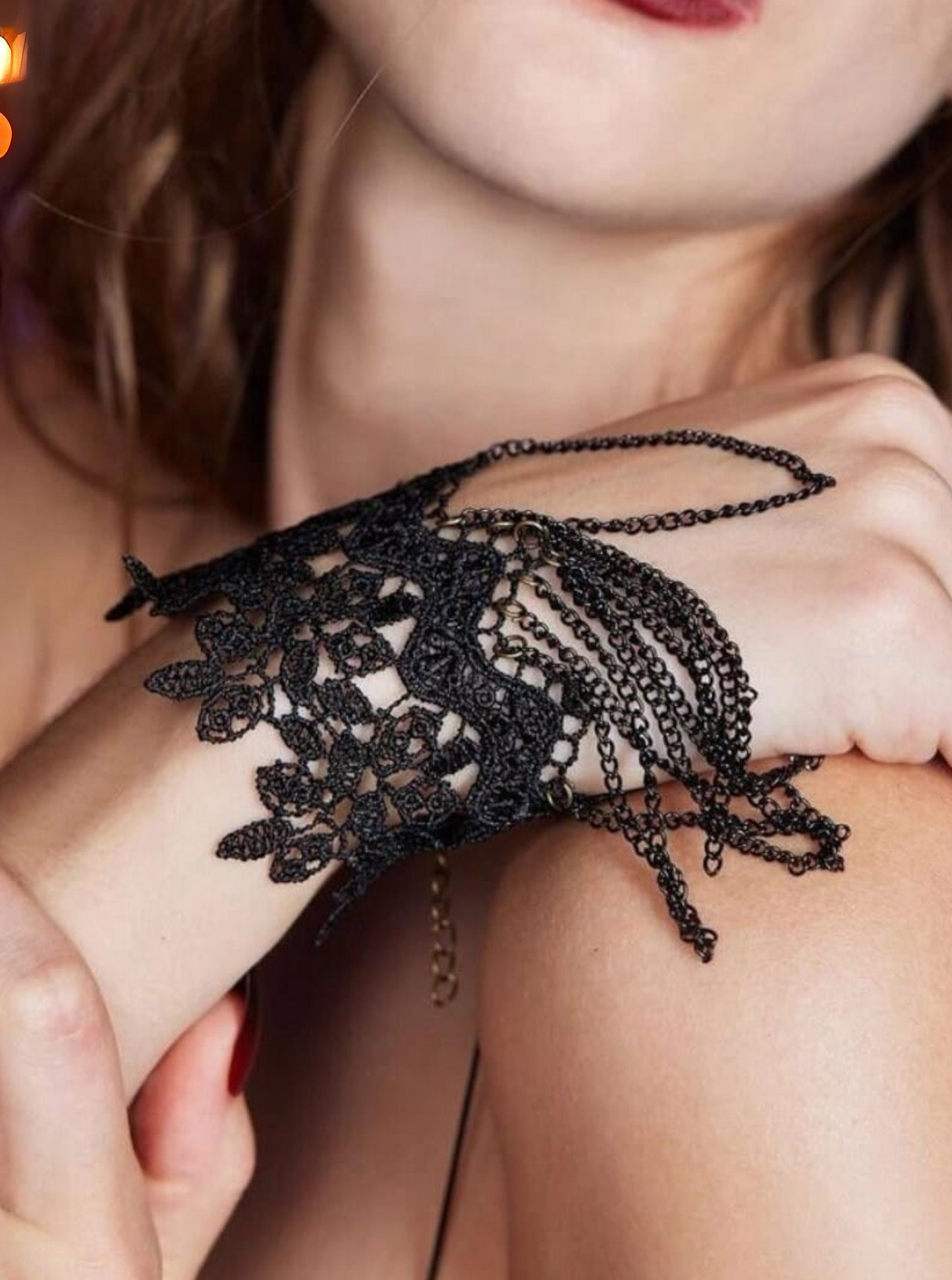 Goth Chain Tassel Bracelet