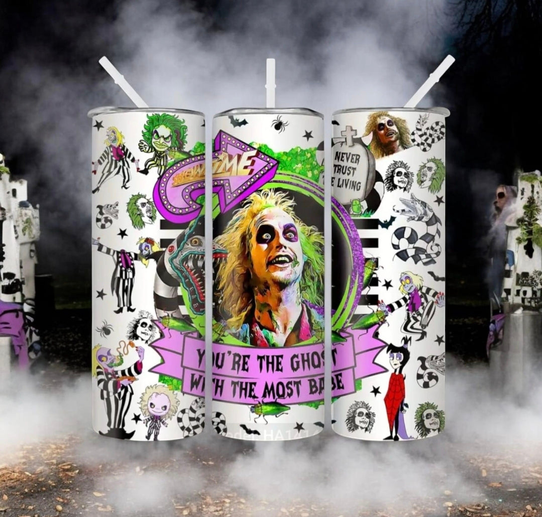 Beetlejuice Inspired Themed 20oz Tumbler stainless steel
