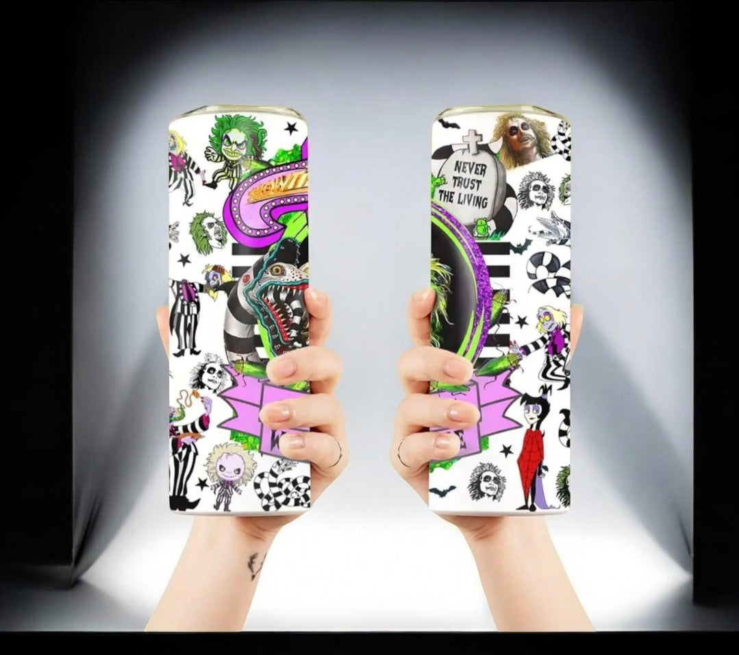Beetlejuice Inspired Themed 20oz Tumbler stainless steel
