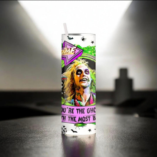 Beetlejuice Inspired Themed 20oz Tumbler stainless steel
