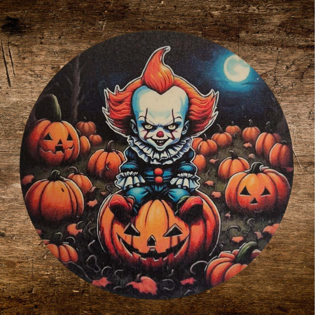 baby pennywise cute wooden coaster