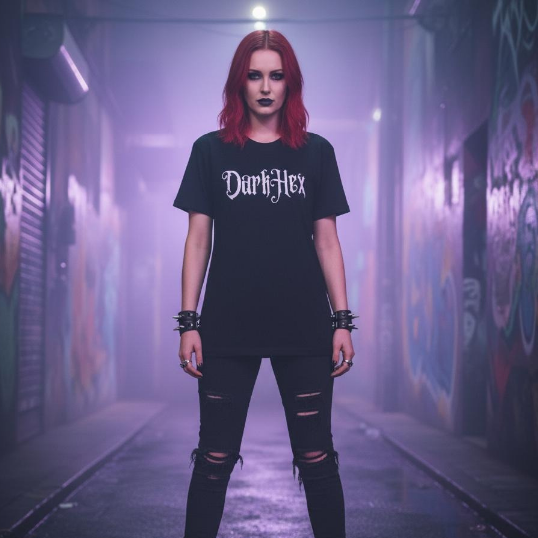 darkhex black tee gothic