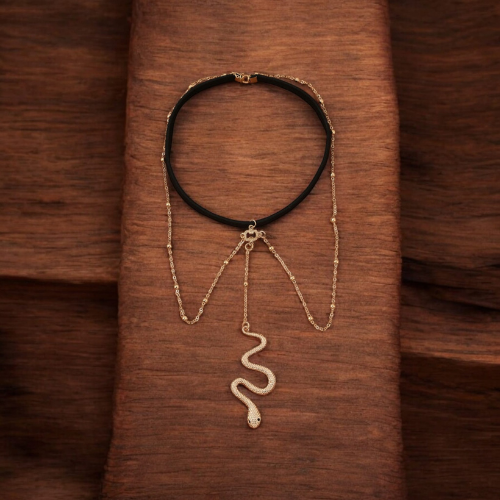 gothic gold coloured snake pendant thigh chain perfect  for alternative fashion