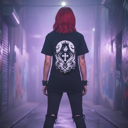 gothic queen black tshirt