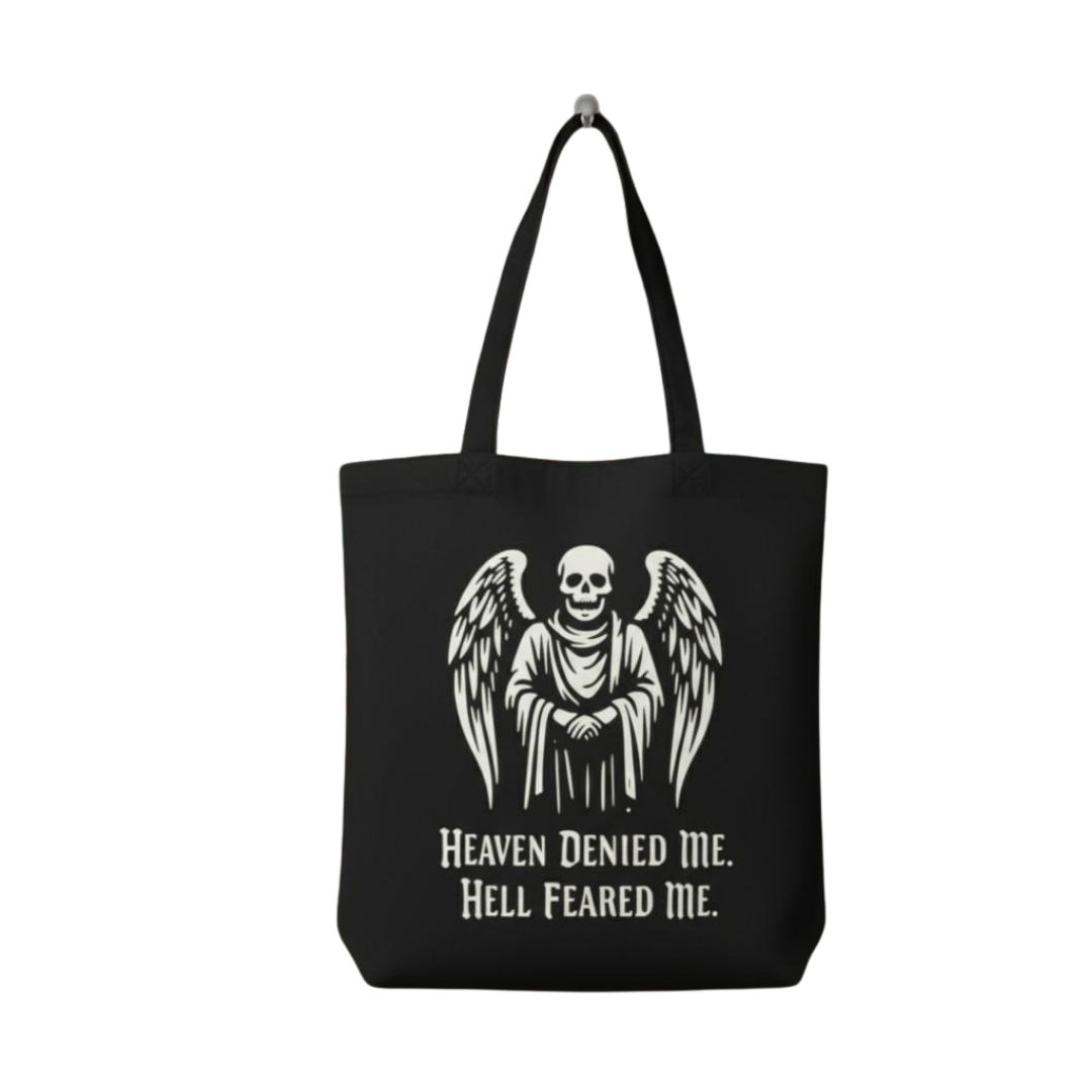 heaven and hell gothic tote bag
