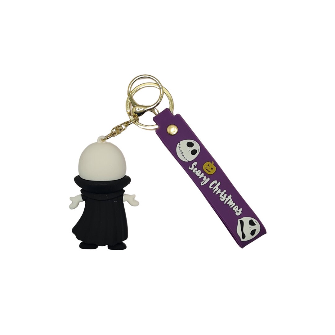 Caped Jack Skellington Inspired Keyring With Lanyard