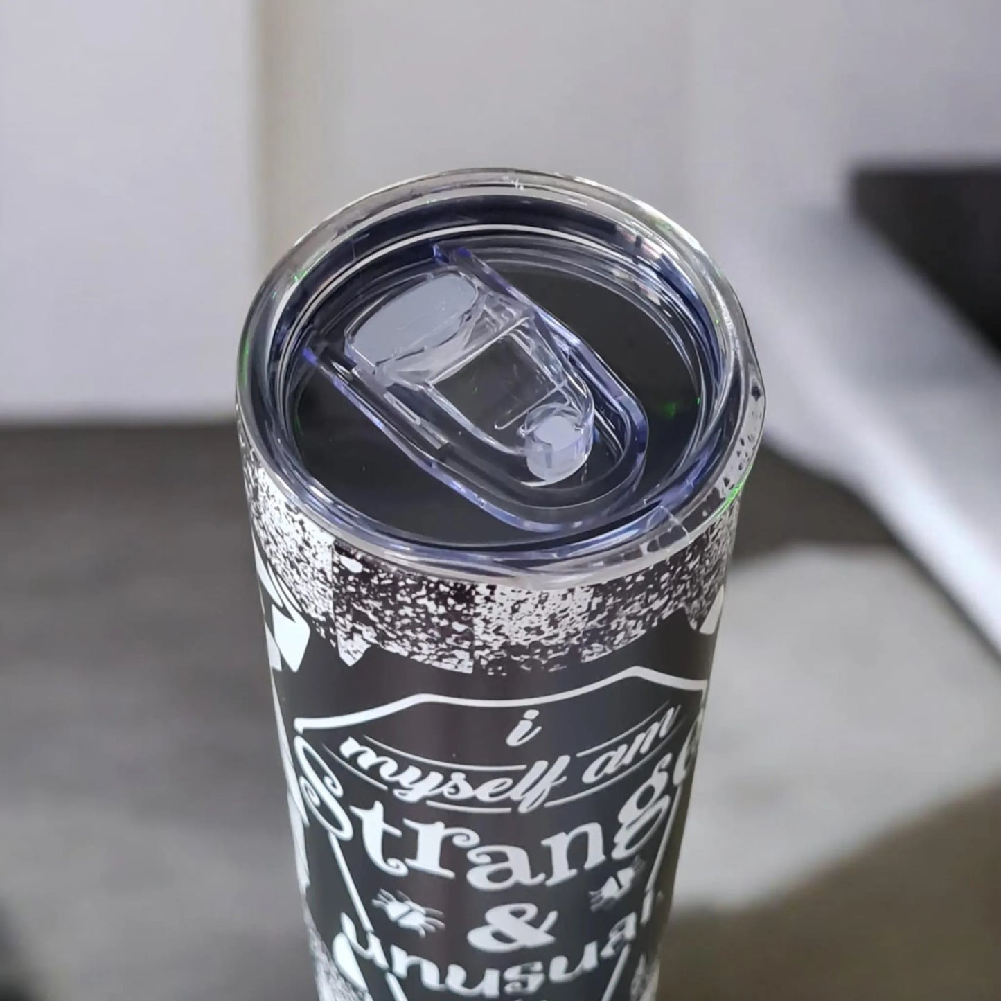 Black & White Strange & Unusual – Gothic Horror Tumbler