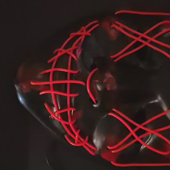 LED Purge-Style Mask - Illuminated Fashion Accessory